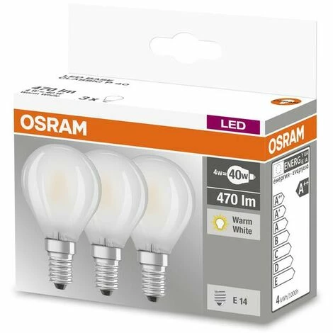 Osram BASE RETRO LED Kerze mit 4 Watt, E14, warmweiß, matt - 3 Stück Osram BASE RETRO LED Kerze Mit 4 Watt, E14, Warmweiß, Matt - 3 Stück -OSRAM Shop 18819239 3
