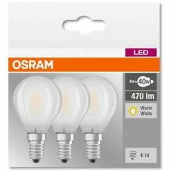 Osram BASE RETRO LED Kerze Mit 4 Watt, E14, Warmweiß, Matt - 3 Stück 3 Osram BASE RETRO LED Kerze Mit 4 Watt, E14, Warmweiß, Matt - 3 Stück -OSRAM Shop 18819239 4