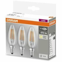 Osram BASE FILAMENT LED Tropfenlampe Mit 4 Watt, E14, Warmweiß, Klar - 3 Stück -OSRAM Shop 18819393 4