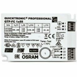 Osram - Elektronisches Vorschaltgerät - EVG - QUICKTRONIC QTP-FC 1x55 Watt 220-240V S20