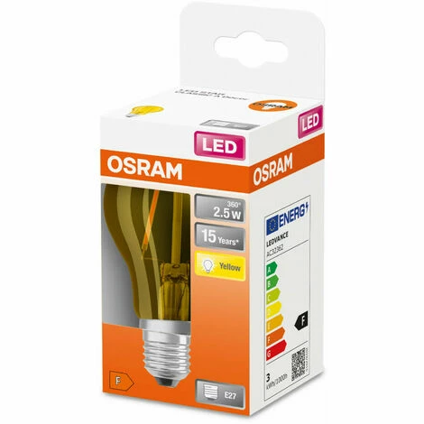 Osram LED gelbe Filamentlampe Birnenform 2,5 Watt E27 Osram LED Gelbe Filamentlampe Birnenform 2,5 Watt E27 -OSRAM Shop 30998489 3