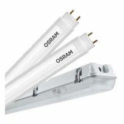Ledvance Feuchtraumwannenleuchte DAMP PROOF 1500mm Ohne VG Für 2x LED Tube 230 Volt Inkl. Osram LED Substitube Value ST8V-EM Gen7 1500mm 19,1 Watt 2000 Lumen 840 Neutralweiß G13 230V KVG