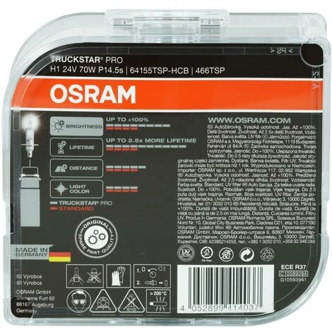 Osram H1 Truckstar Pro 64155TSP-HCB 24V 2 St. Duo Box LKW Lampe Osram H1 Truckstar Pro 64155TSP-HCB 24V 2 St. Duo Box LKW Lampe -OSRAM Shop 40197551 3