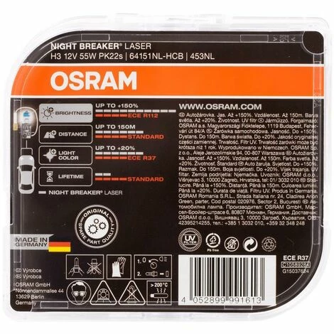 Osram Night Breaker Laser H3 64151NL-HCB 12V 55W Next Gen. (2 Stück) Osram Night Breaker Laser H3 64151NL-HCB 12V 55W Next Gen. (2 Stück) -OSRAM Shop 40197730 2