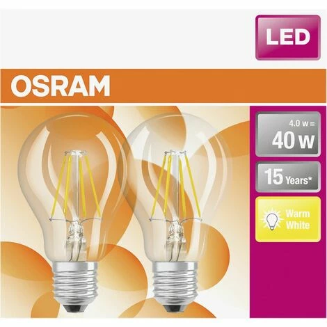 Osram LED Leuchtmittel Star CL E27 4W, warmweiß, klar Osram 4058075330214 0773706064 Osram 04058075330214 Osram LED Leuchtmittel Star CL E27 4W, Warmweiß, Klar Osram 4058075330214 0773706064 Osram 04058075330214 -OSRAM Shop 43904578 2