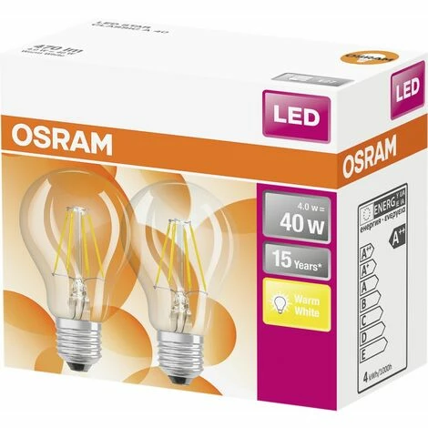 Osram LED Leuchtmittel Star CL E27 4W, warmweiß, klar Osram 4058075330214 0773706064 Osram 04058075330214 Osram LED Leuchtmittel Star CL E27 4W, Warmweiß, Klar Osram 4058075330214 0773706064 Osram 04058075330214 -OSRAM Shop 43904578 3
