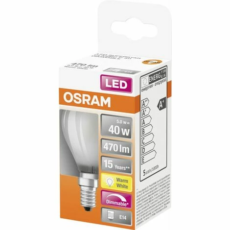 Osram LED Leuchtmittel Classic P40 E14 5W, warmweiß, dimmbar, weiß matt 4058075436923 Matt-warmweiß Classic P40 Osram LED Leuchtmittel Classic P40 E14 5W, Warmweiß, Dimmbar, Weiß Matt 4058075436923 Matt-warmweiß Classic P40 -OSRAM Shop 44327228 2