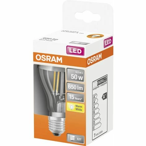 Osram LED Spiegelkopflampe Mirror Classic A 27 6,5W, Warmweiß, Klar Classic Leuchtmittel Led Mirror Classic 3 Osram LED Spiegelkopflampe Mirror Classic A 27 6,5W, Warmweiß, Klar Classic Leuchtmittel Led Mirror Classic – Bild 3
