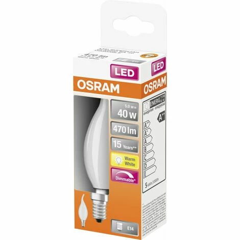 Osram LED Leuchtmittel Retrofit Classic BA E14 5W, Warmweiß, Dimmbar, Weiß Matt Osram Led Led Leuchtmittel 2 Osram LED Leuchtmittel Retrofit Classic BA E14 5W, Warmweiß, Dimmbar, Weiß Matt Osram Led Led Leuchtmittel – Bild 2