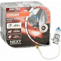 2er Set OSRAM Night Breaker Laser H3 64151NL +150% 12V 55W