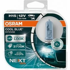2x Osram H15 Cool Blue Intense NEXT GEN 64176CBN 12V 15/55W