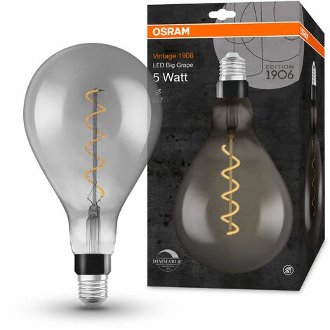 OSRAM LED Vintage Edition 1906, Sockel: E27, Dimmbar, Warmweiß, Rauchglas Optik OSRAM LED Vintage Edition 1906, Sockel: E27, Dimmbar, Warmweiß, Rauchglas Optik -OSRAM Shop 54883200 4