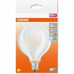 OSRAM LED Star GLOBE95, Matte Filament LED-Lampe In Globe Form Mit 95mm Durchmesser, E27 Sockel, Kaltweiß (4000K), 1521 Lumen, Ersatz Für Herkömmliche 100W-Glühbirnen, 1er-Pack -OSRAM Shop 54883557 3