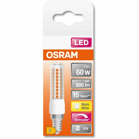 OSRAM LED Superstar Special T SLIM, Dimmbare schlanke LED-Spezial Lampe, E14 Sockel, Warmweiß (2700K), Ersatz für herkömmliche 60W-Leuchtmittel, 1er-Pack OSRAM LED Superstar Special T SLIM, Dimmbare Schlanke LED-Spezial Lampe, E14 Sockel, Warmweiß (2700K), Ersatz Für Herkömmliche 60W-Leuchtmittel, 1er-Pack -OSRAM Shop 54883575 3