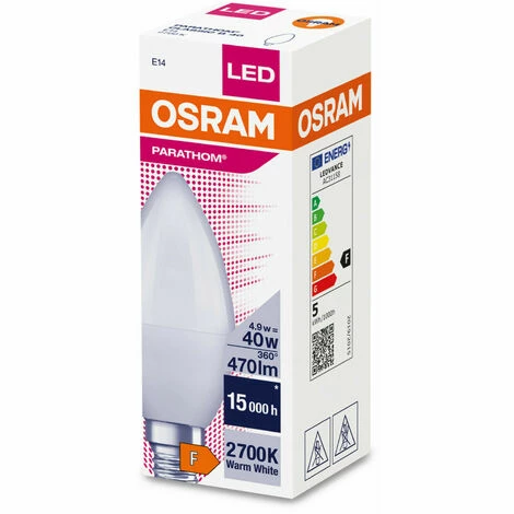 Osram LED Filamentlampe Kerzenform 4,9 Watt E14 827 warmweiß extra matt Osram LED Filamentlampe Kerzenform 4,9 Watt E14 827 Warmweiß Extra Matt -OSRAM Shop 57788064 3