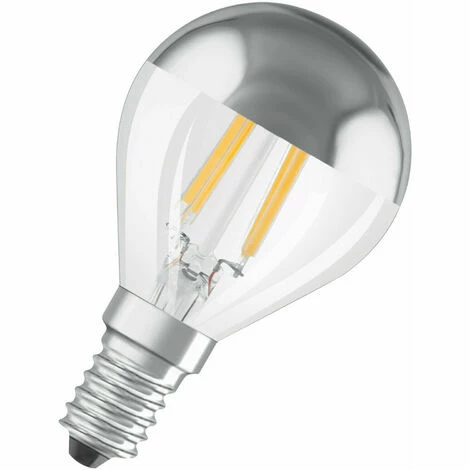 Osram LED Kopfspiegellampe silber Filament Tropfenform 4 Watt E14 827 warmweiß extra Osram LED Kopfspiegellampe Silber Filament Tropfenform 4 Watt E14 827 Warmweiß Extra -OSRAM Shop 58065516 1