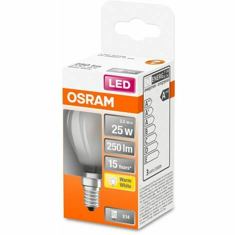 Osram LED Leuchtmittel Retrofit CLP 25 E14 2,5W, warmweiß, weiß matt Retrofit Osram Leuchtmittel Led 4058075436626 Osram LED Leuchtmittel Retrofit CLP 25 E14 2,5W, Warmweiß, Weiß Matt Retrofit Osram Leuchtmittel Led 4058075436626 -OSRAM Shop 59909412 2