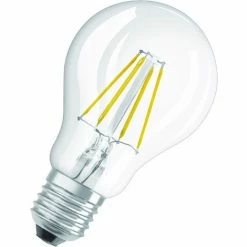Osram LED Glühlampenform Filament Parathom Classic A 4 Watt 827 2700 Kelvin Warmweiss Extra E27 Klar