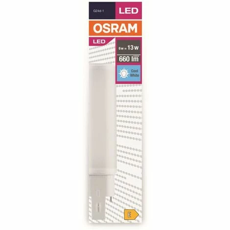 OSRAM LED-Lampe, Dulux D13, G24d-1, EEK: E, 6W, 660lm, 4000K OSRAM LED-Lampe, Dulux D13, G24d-1, EEK: E, 6W, 660lm, 4000K -OSRAM Shop 72045659 2